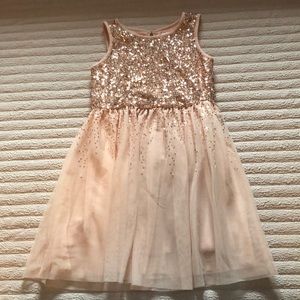 Girls sparkly blush dress